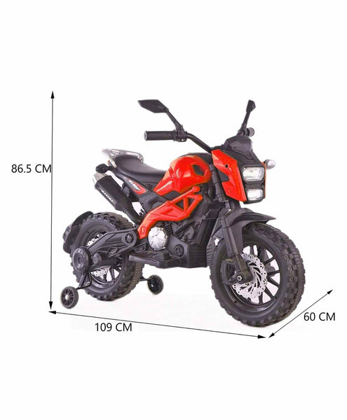 Rutas Cr58 Motocross Roja con ruedas de entrenamiento