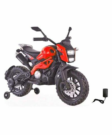 Rutas Cr58 Motocross Roja con ruedas de entrenamiento