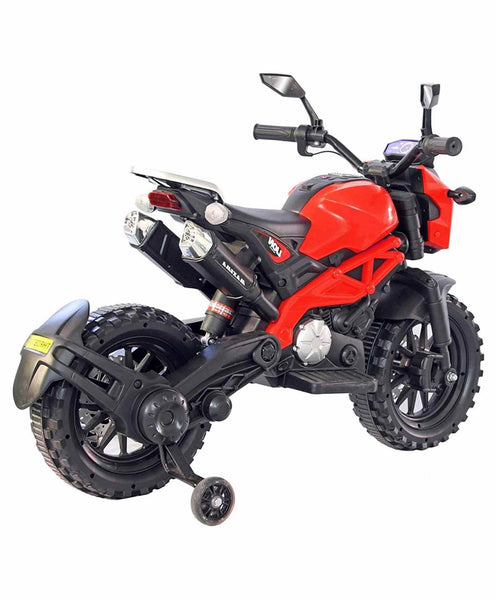 Rutas Cr58 Motocross Roja con ruedas de entrenamiento