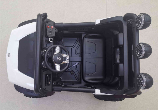 Rutas CR58 Mini Mercedes Benz Unimog 12V - Llantas de hule - Asientos de cuero - 4x4 con Control Remoto