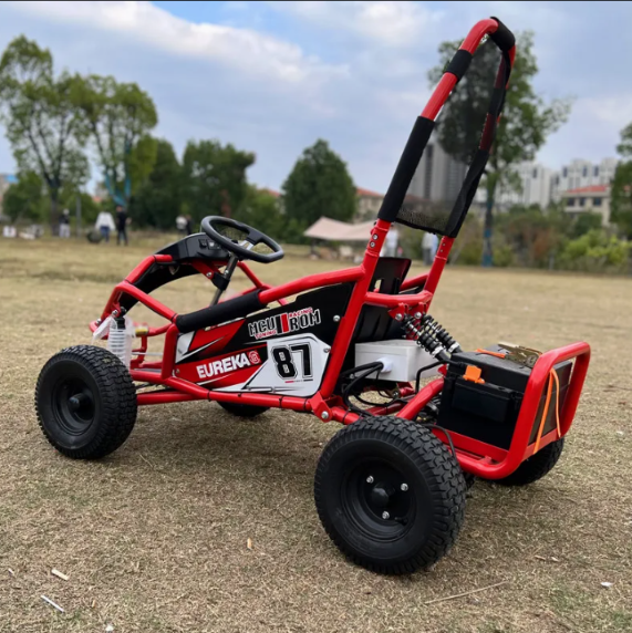 GO-KART Eléctrico para niños • Montana • Rojo • 48 Voltios • Rutas Cr58 ER26