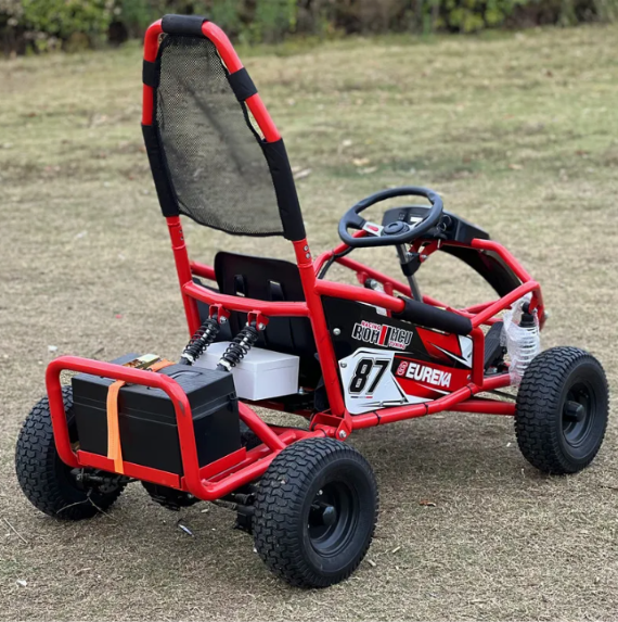 GO-KART Eléctrico para niños • Montana • Rojo • 48 Voltios • Rutas Cr58 ER26
