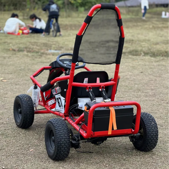 GO-KART Eléctrico para niños • Montana • Rojo • 48 Voltios • Rutas Cr58 ER26