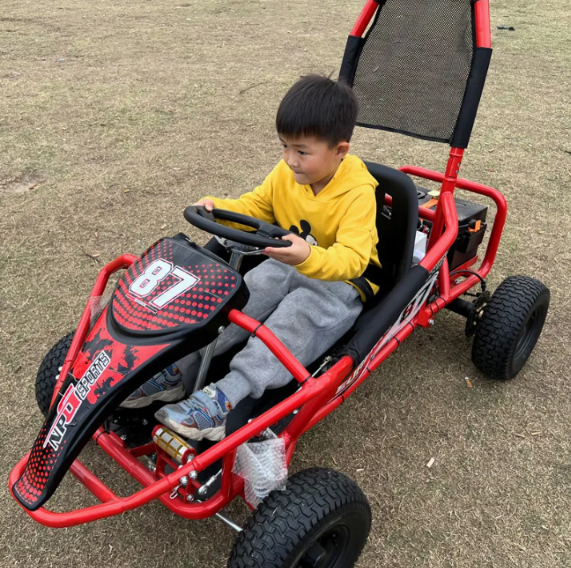 GO-KART Eléctrico para niños • Montana • Rojo • 48 Voltios • Rutas Cr58 ER26