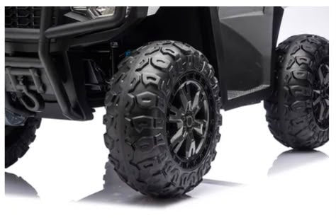 Rutas CR58 • ATV TITAN • 24 Voltios • 4 Motores • Color Azul • Llantas de hule • Asiento de cuero - Control Remoto • Hasta 8 Años • ER26