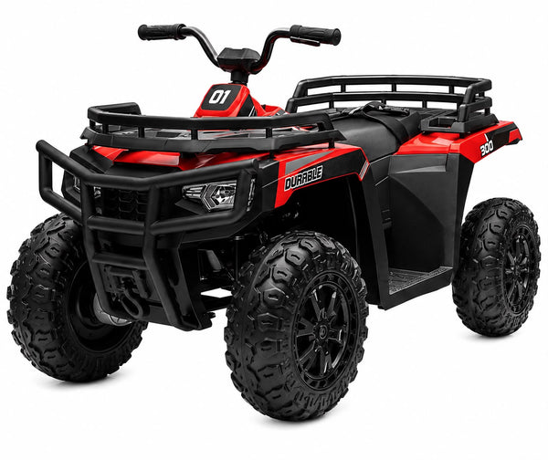 Rutas CR58 • ATV TITAN • 24 Voltios • 4 Motores • Color rojo • Llantas de hule • Asiento de cuero - Control Remoto • Hasta 8 Años • ER26