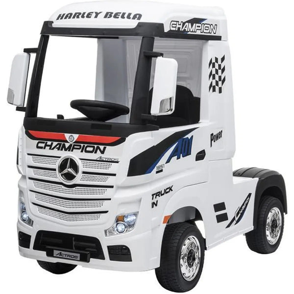 Encargo 2025 Rutas CR58 Cabezal Mercedes - Blanco -  24 Voltios - Llantas de Hule - Asientos de cuero - 4 Motores - Control Remoto - Hasta 7 años