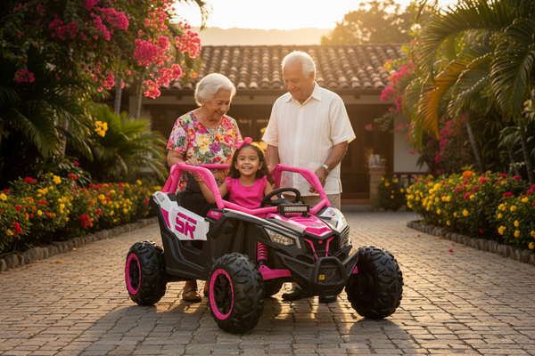 Carrito Eléctrico para niños • UTV Arenal • Color Rosado • 24 Voltios • Rutas Cr58 ER26