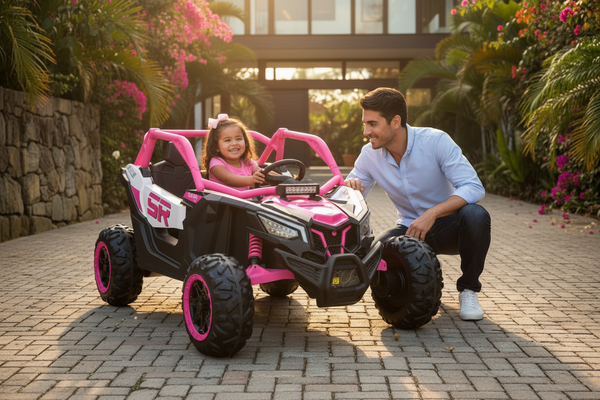 Carrito Eléctrico para niños • UTV Arenal • Color Rosado • 24 Voltios • Rutas Cr58 ER26