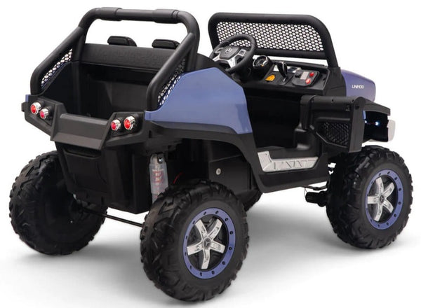 Encargo 2025 Rutas CR58 - Mercedes Benz Unimog - Azul - 24 Voltios - Llantas de hule - Asientos de cuero - 4 Motores -  Pantalla de Video - Control Remoto - Hasta los 10 años