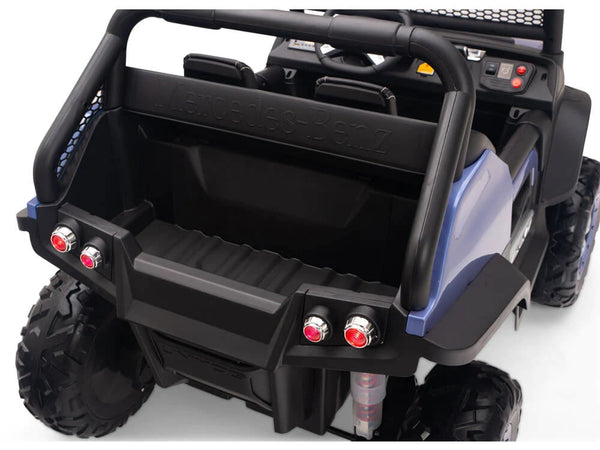 Encargo 2025 Rutas CR58 - Mercedes Benz Unimog - Azul - 24 Voltios - Llantas de hule - Asientos de cuero - 4 Motores -  Pantalla de Video - Control Remoto - Hasta los 10 años