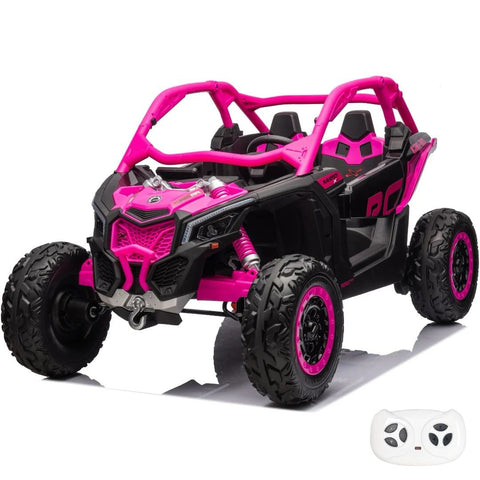 2025 Rutas Cr58 UTV Can-Am Maverick 24V • Rosado • Llantas de hule - Asientos de cuero - Cuatro motores • Control Remoto - Hasta 8 Años.