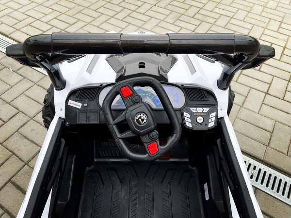 Carrito Eléctrico para niños • Capatarida • Blanco • 12 Voltios • Rutas Cr58 ER26