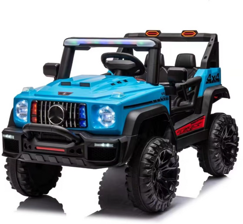 Encargo 2025 Rutas CR58 Estilo Jeep Alápi - 12 Voltios - 4 Motores - Azul - Llantas plásticas - Asiento de plástico- Control Remoto - Hasta 5 Años