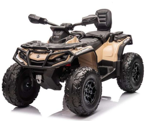 Encargo 2025 Rutas CR58 ATV Can-Am Outlander - 24 Voltios - 4 Motores - Color Arena - Llantas de Hule - Asiento de cuero - Hasta 8 Años