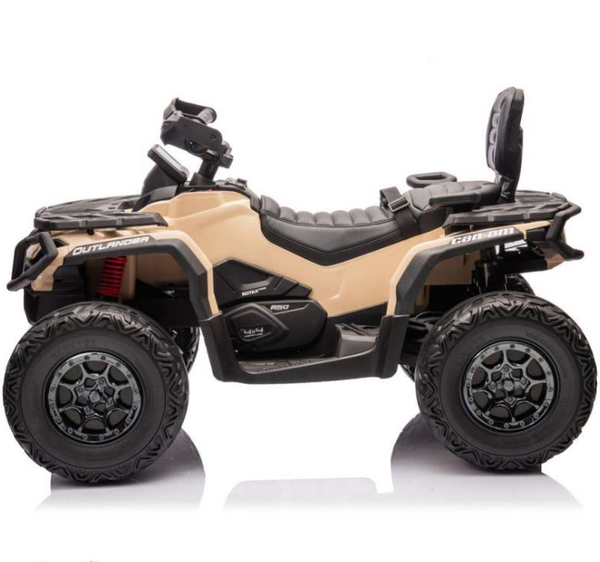 Encargo 2025 Rutas CR58 ATV Can-Am Outlander - 24 Voltios - 4 Motores - Color Arena - Llantas de Hule - Asiento de cuero - Hasta 8 Años