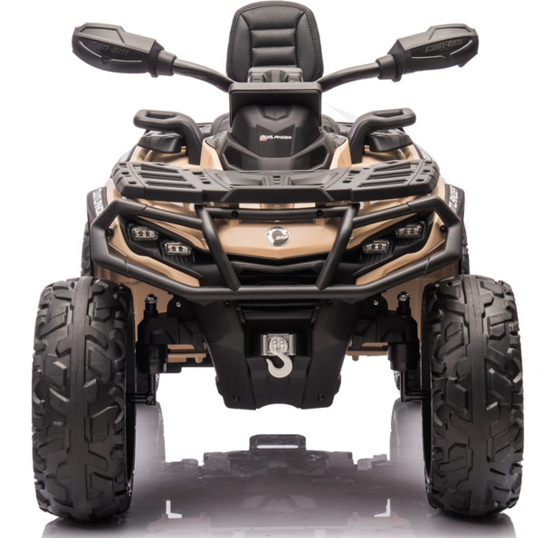 Encargo 2025 Rutas CR58 ATV Can-Am Outlander - 24 Voltios - 4 Motores - Color Arena - Llantas de Hule - Asiento de cuero - Hasta 8 Años