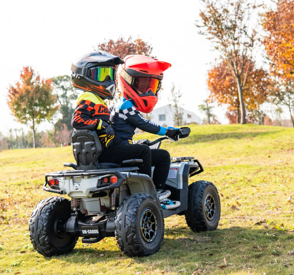 Encargo 2025 Rutas CR58 ATV Can-Am Outlander - 24 Voltios - 4 Motores - Color Arena - Llantas de Hule - Asiento de cuero - Hasta 8 Años