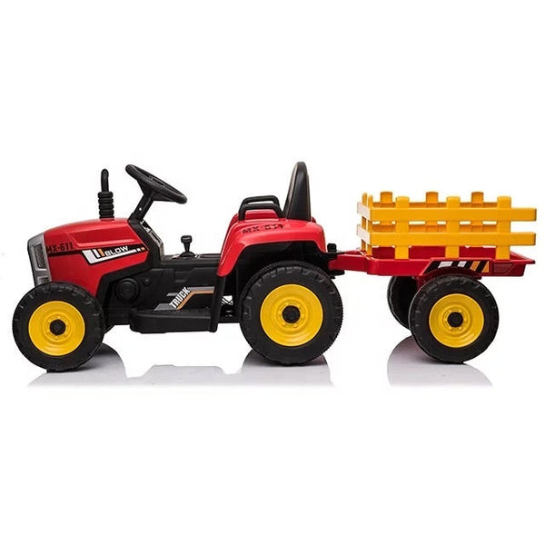 Carrito Eléctrico para niños • Tractor • Rojo • 12 Voltios • Rutas Cr58 ER26