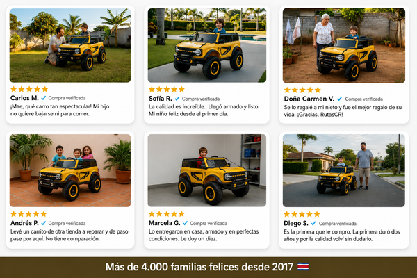Rutas Cr58 Espectacular Jeep Beyond • Amarillo • 12 Voltios • Llantas de Hule • 2 Asientos de Cuero • 4 Motores • Control Remoto  Hasta 5 Años • R26