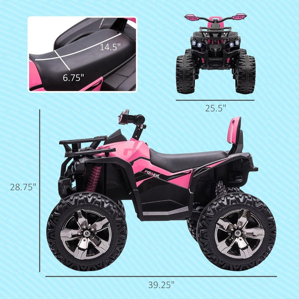 2024 Rutas CR58 cuadra • Rosado • 12V • 2 motores • Llantas de hule • Asiento Plástico - Hasta los 7 Años