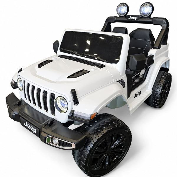 Carrito Eléctrico para niños • Jeep Leyend • Blanco • 12 Voltios • Rutas Cr58 ER26