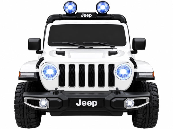 Carrito Eléctrico para niños • Jeep Leyend • Blanco • 12 Voltios • Rutas Cr58 ER26