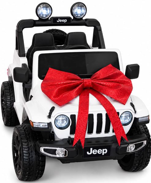 Carrito Eléctrico para niños • Jeep Leyend • Blanco • 12 Voltios • Rutas Cr58 ER26