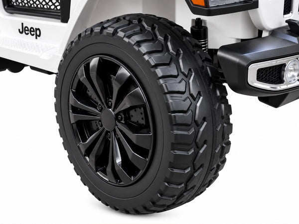 Carrito Eléctrico para niños • Jeep Leyend • Blanco • 12 Voltios • Rutas Cr58 ER26