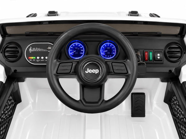 Carrito Eléctrico para niños • Jeep Leyend • Blanco • 12 Voltios • Rutas Cr58 ER26