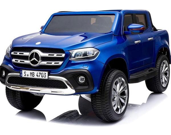 Encargo 2024 Rutas CR58 - Mercedes Benz Pick-up X-CLASS - Azul - 12v - Asientos de cuero - 4 Motores - Control Remoto - Llantas de hule - Hasta 7 Años.