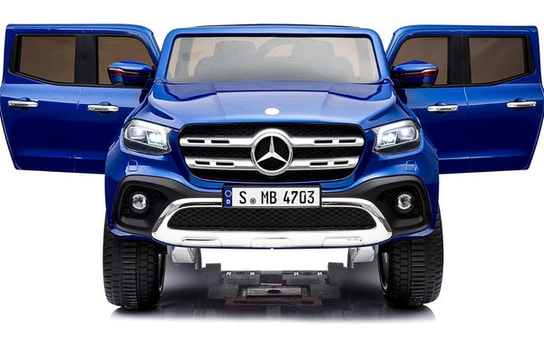 Encargo 2024 Rutas CR58 - Mercedes Benz Pick-up X-CLASS - Azul - 12v - Asientos de cuero - 4 Motores - Control Remoto - Llantas de hule - Hasta 7 Años.