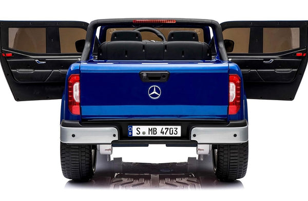 Encargo 2024 Rutas CR58 - Mercedes Benz Pick-up X-CLASS - Azul - 12v - Asientos de cuero - 4 Motores - Control Remoto - Llantas de hule - Hasta 7 Años.