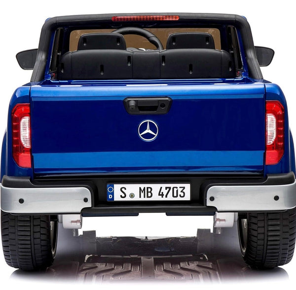 Encargo 2024 Rutas CR58 - Mercedes Benz Pick-up X-CLASS - Azul - 12v - Asientos de cuero - 4 Motores - Control Remoto - Llantas de hule - Hasta 7 Años.