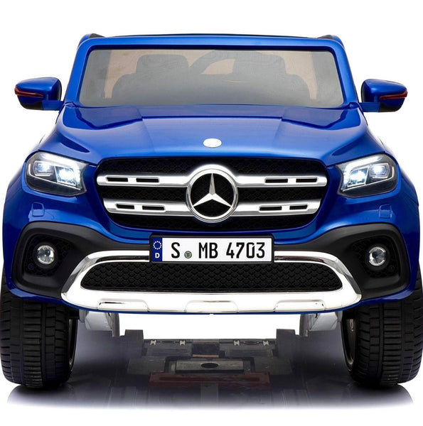 Encargo 2024 Rutas CR58 - Mercedes Benz Pick-up X-CLASS - Azul - 12v - Asientos de cuero - 4 Motores - Control Remoto - Llantas de hule - Hasta 7 Años.