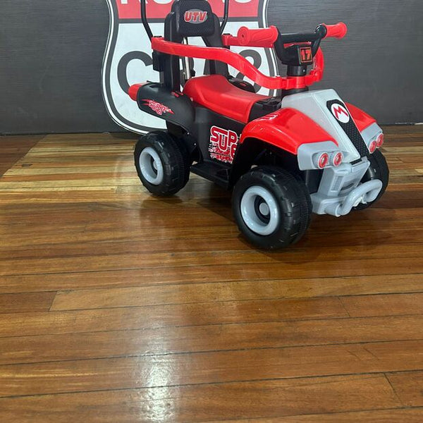 2025 Rutas Cr58 - Chispita - Color Rojo - Llantas plásticas - Asientos Plásticos - 2 Motores - Dosel - Control Remoto - Hasta los 4 años