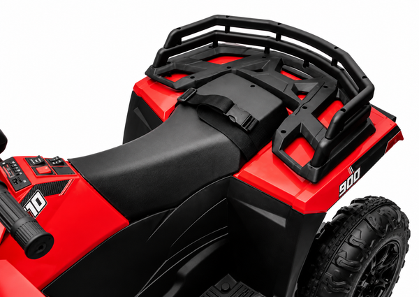 Rutas CR58 • ATV TITAN • 24 Voltios • 4 Motores • Color rojo • Llantas de hule • Asiento de cuero - Control Remoto • Hasta 8 Años • ER26