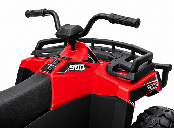 Rutas CR58 • ATV TITAN • 24 Voltios • 4 Motores • Color rojo • Llantas de hule • Asiento de cuero - Control Remoto • Hasta 8 Años • ER26