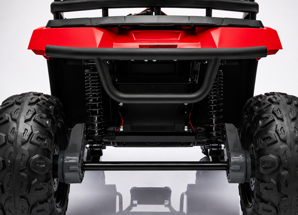 Rutas CR58 • ATV TITAN • 24 Voltios • 4 Motores • Color rojo • Llantas de hule • Asiento de cuero - Control Remoto • Hasta 8 Años • ER26