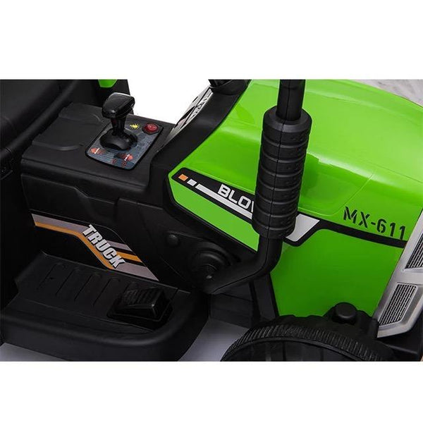 Carrito Eléctrico para niños • Tractor • Verde • 12 Voltios • Rutas Cr58 ER26