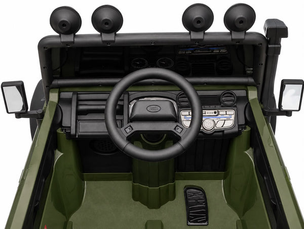Carrito Eléctrico para niños • Land Rover Defender • Verde • 24 Voltios • Rutas Cr58 ER26