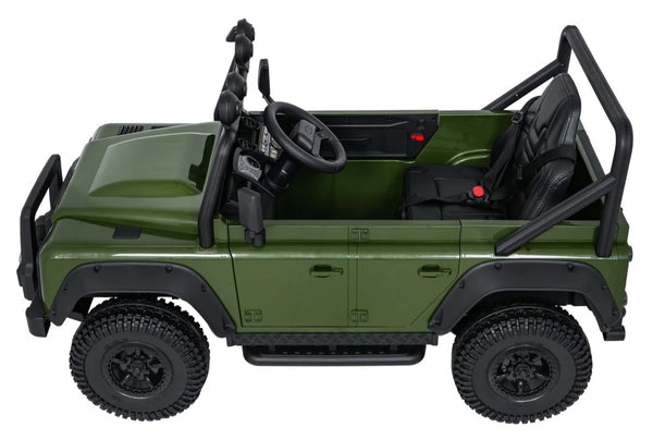 Carrito Eléctrico para niños • Land Rover Defender • Verde • 24 Voltios • Rutas Cr58 ER26