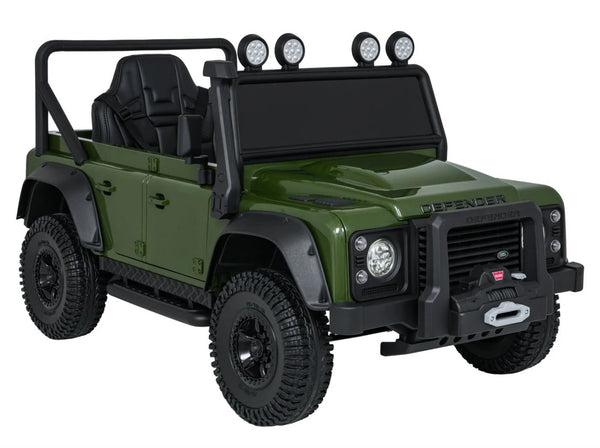 Carrito Eléctrico para niños • Land Rover Defender • Verde • 24 Voltios • Rutas Cr58 ER26