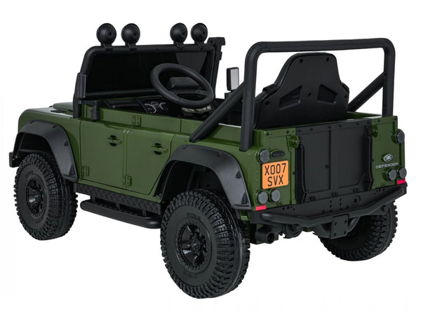 Carrito Eléctrico para niños • Land Rover Defender • Verde • 24 Voltios • Rutas Cr58 ER26