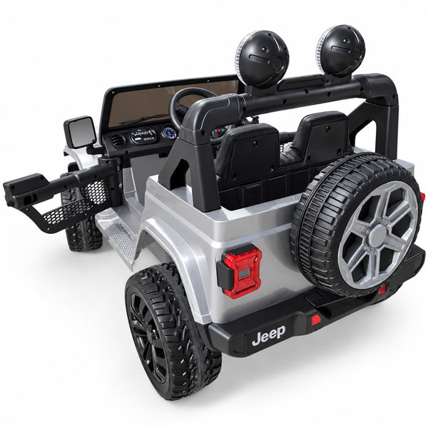 Carrito Eléctrico para niños • Jeep Leyend • Gris • 12 Voltios • Rutas Cr58 ER26