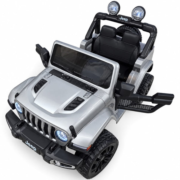 Carrito Eléctrico para niños • Jeep Leyend • Gris • 12 Voltios • Rutas Cr58 ER26