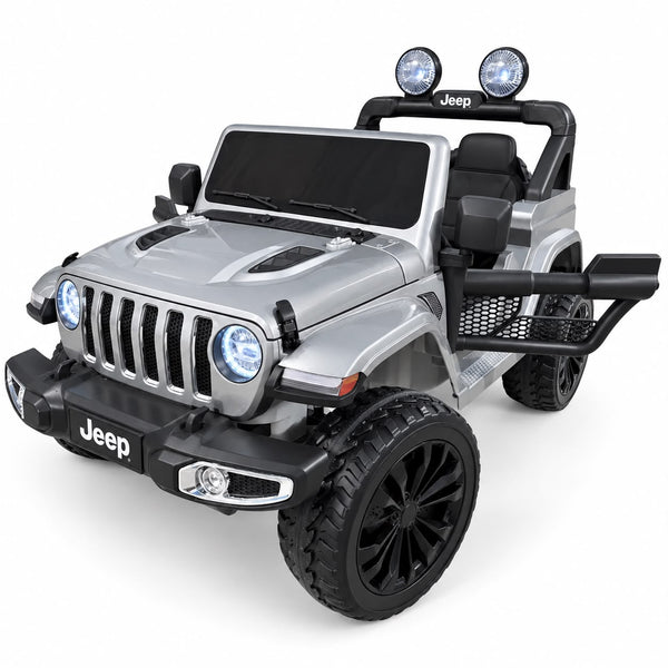 Carrito Eléctrico para niños • Jeep Leyend • Gris • 12 Voltios • Rutas Cr58 ER26