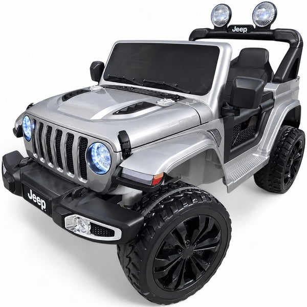 Carrito Eléctrico para niños • Jeep Leyend • Gris • 12 Voltios • Rutas Cr58 ER26