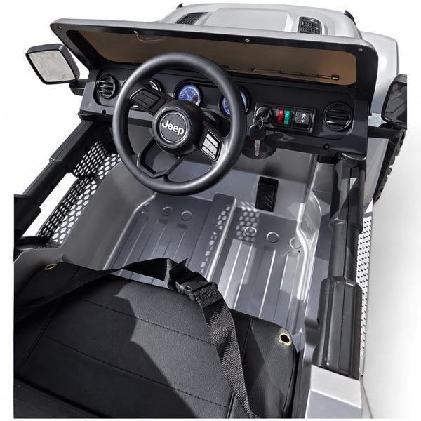 Carrito Eléctrico para niños • Jeep Leyend • Gris • 12 Voltios • Rutas Cr58 ER26