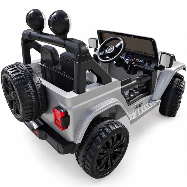 Carrito Eléctrico para niños • Jeep Leyend • Gris • 12 Voltios • Rutas Cr58 ER26